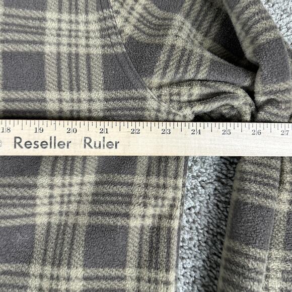 Volcom Shirt Jacket Mens XL Brown Plaid Fleece Button Up Lined Flannel Outdoor - Picture 11 of 12